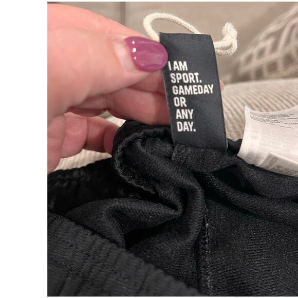 Adidas Track Pants Black Red Stripes Size Medium Joggers 3-Stripes Mens Medium - Picture 9 of 11